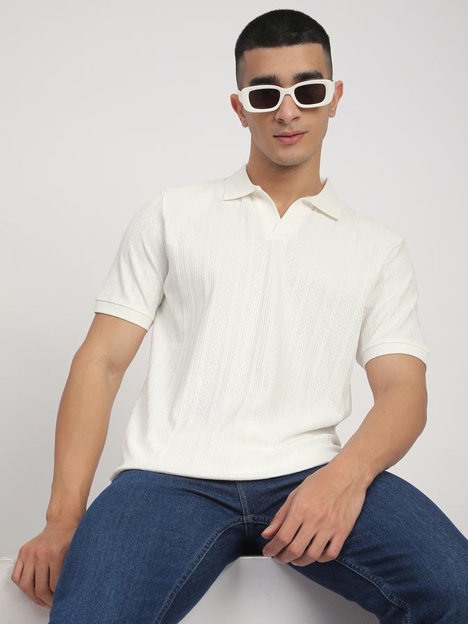 Solid Men Polo Neck T-Shirt 