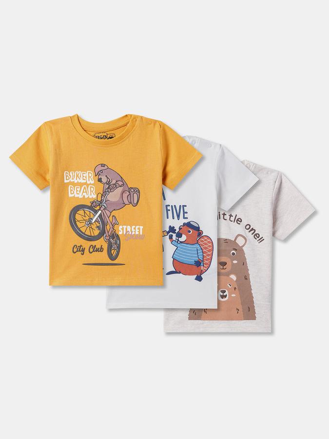 Baby Boys Graphic Print Pure Cotton Regular T Shirt 