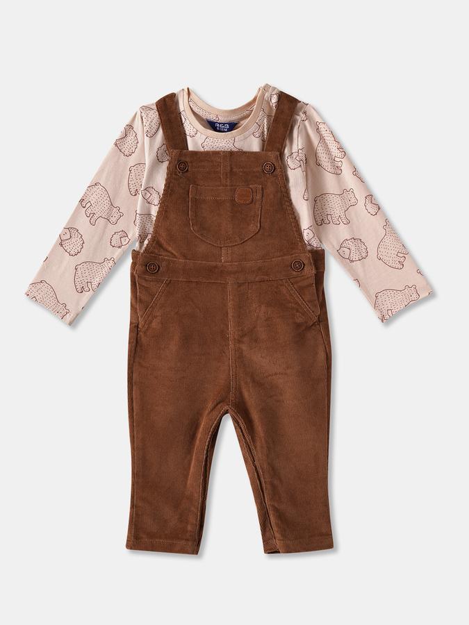 R&B GIRLS Printed Dungaree