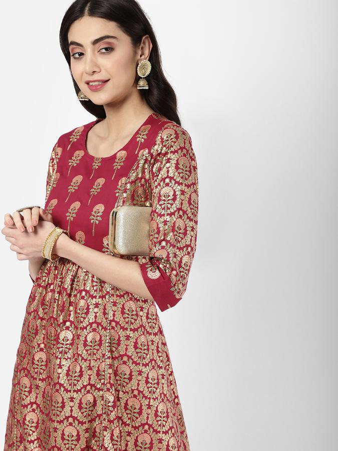 R&B Women Plum Kurtas image number 0