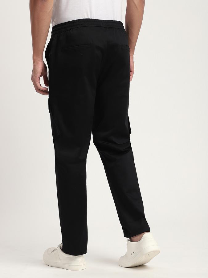Men Cotton Cargo Fit Drawstring Elasticated Trousers