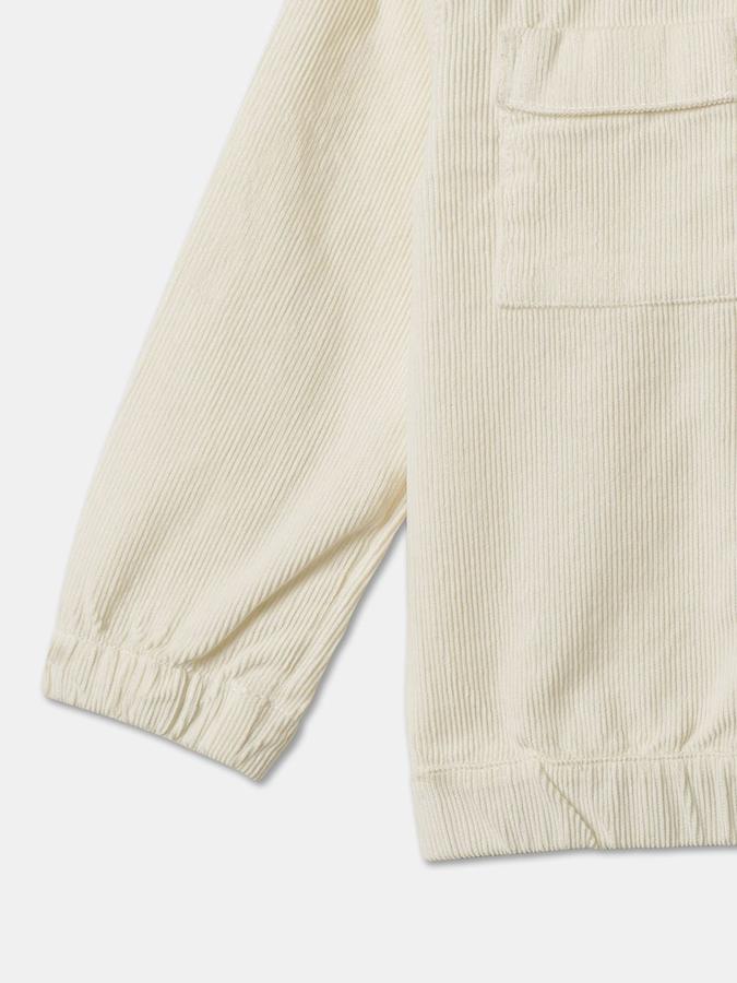 R&B Boys Ivory Full Sleeves Textured Hooded Neck Jacket