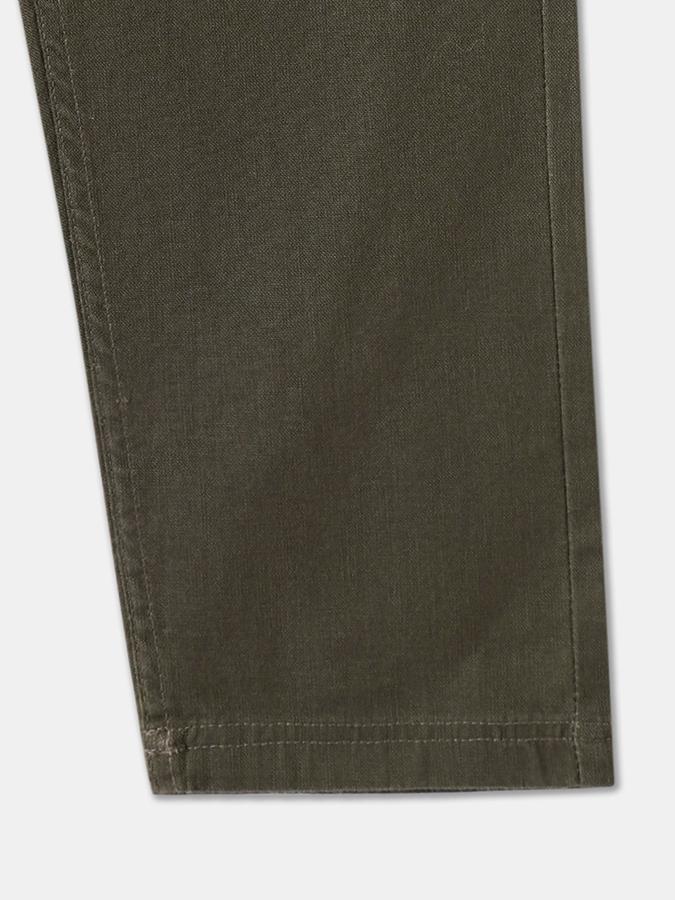 Boys Linen Regular Fit Solid Drawstring Waist Trouser