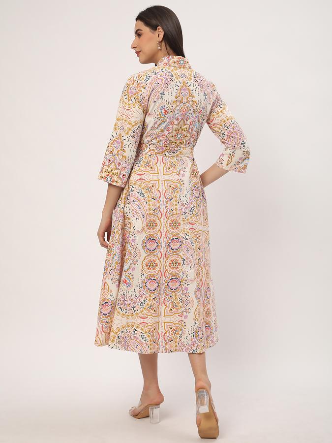 Women Floral Print A-Line Dress image number 2