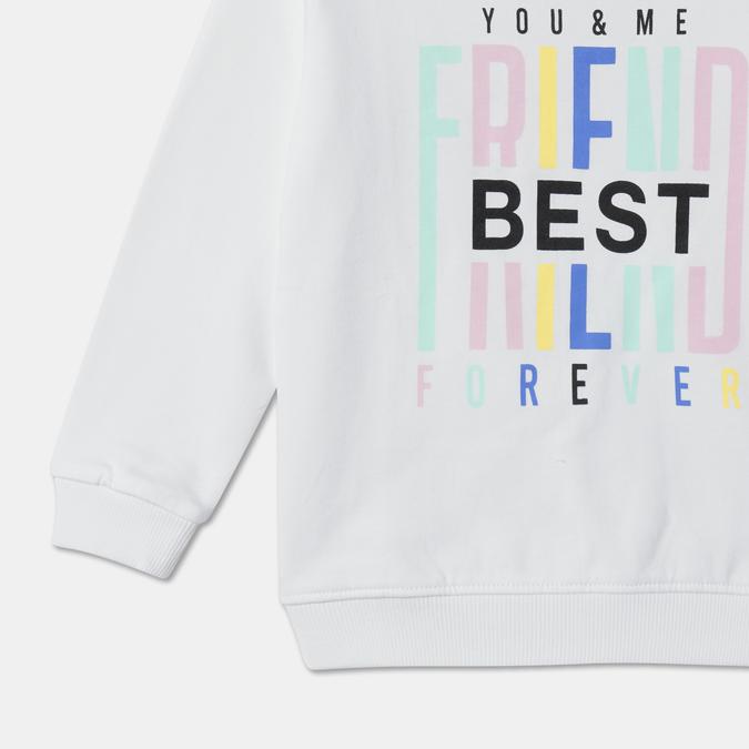 Girls Typographic Print Round-Neck Sweatshirt image number 3
