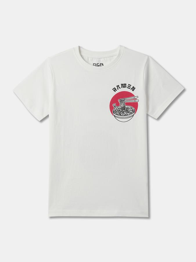 Boys Graphic Print Regular Fit Round-Neck T-Shirt
