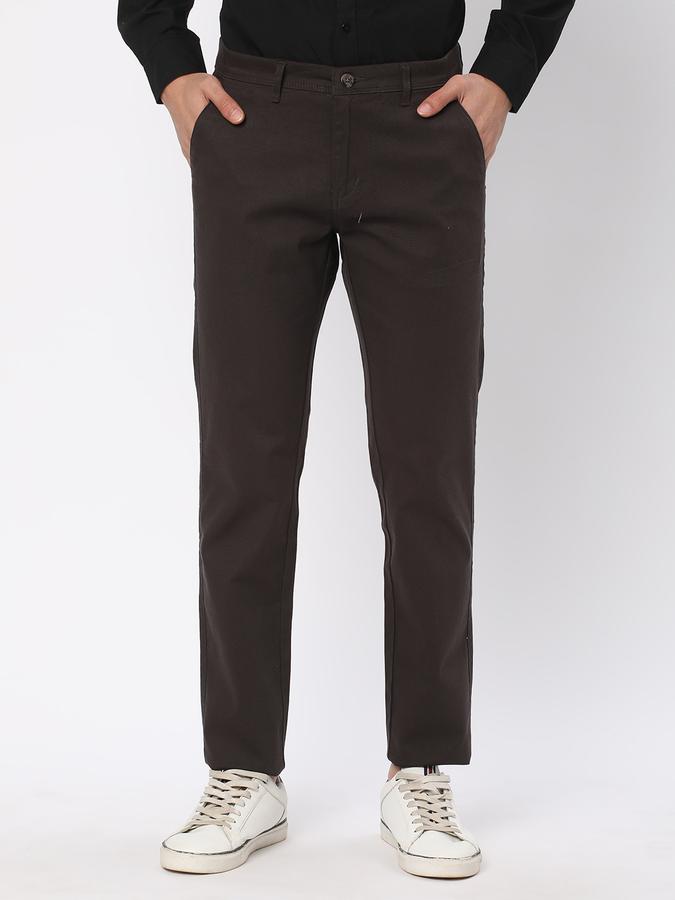 R&B Men Grey Casual Trousers image number 0