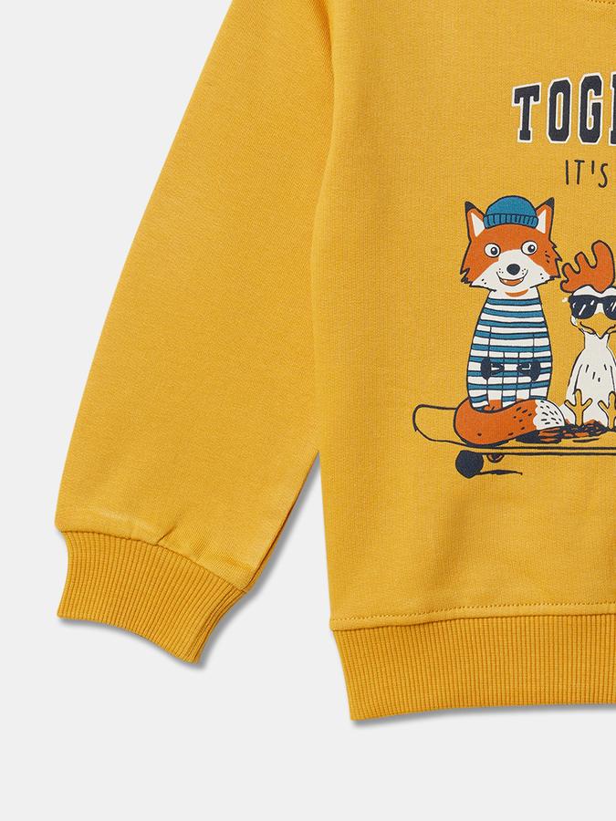 Boys Relaxed Fit Full Sleeve Crew Neck SweaT-Shirt