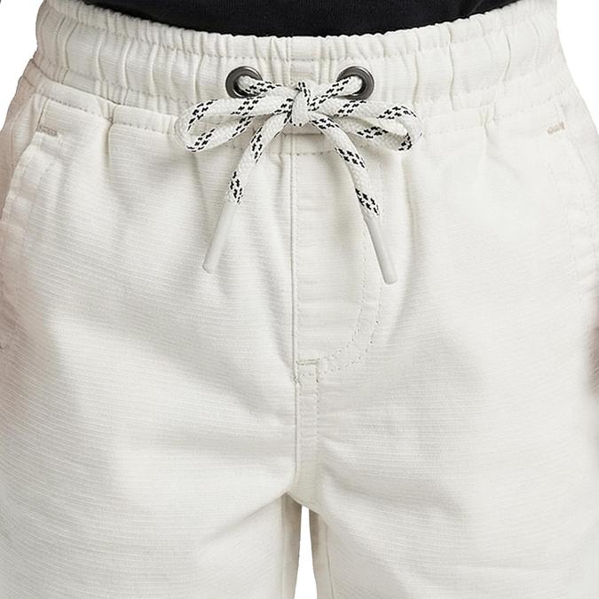 R&B Off White Regular Fit Solid Mid Rise Boys Shorts