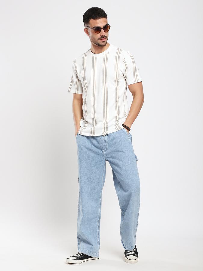 Men Cotton Loose Fit Mid Rise Clean Look Jeans