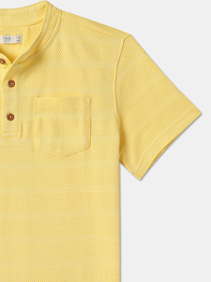 Boys Striped Pure Cotton Regular T Shirt image number 2