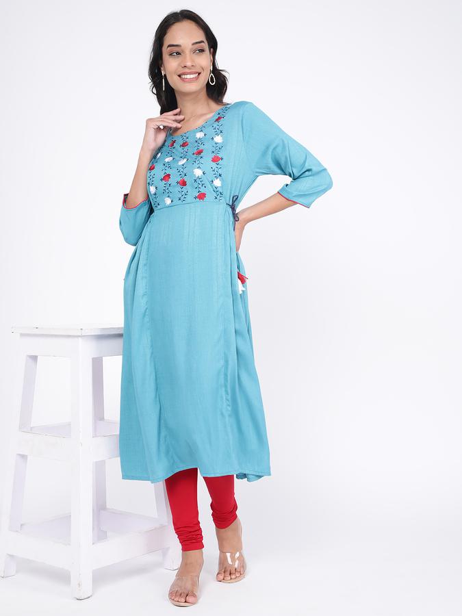 R&B Women Blue Kurta image number 1