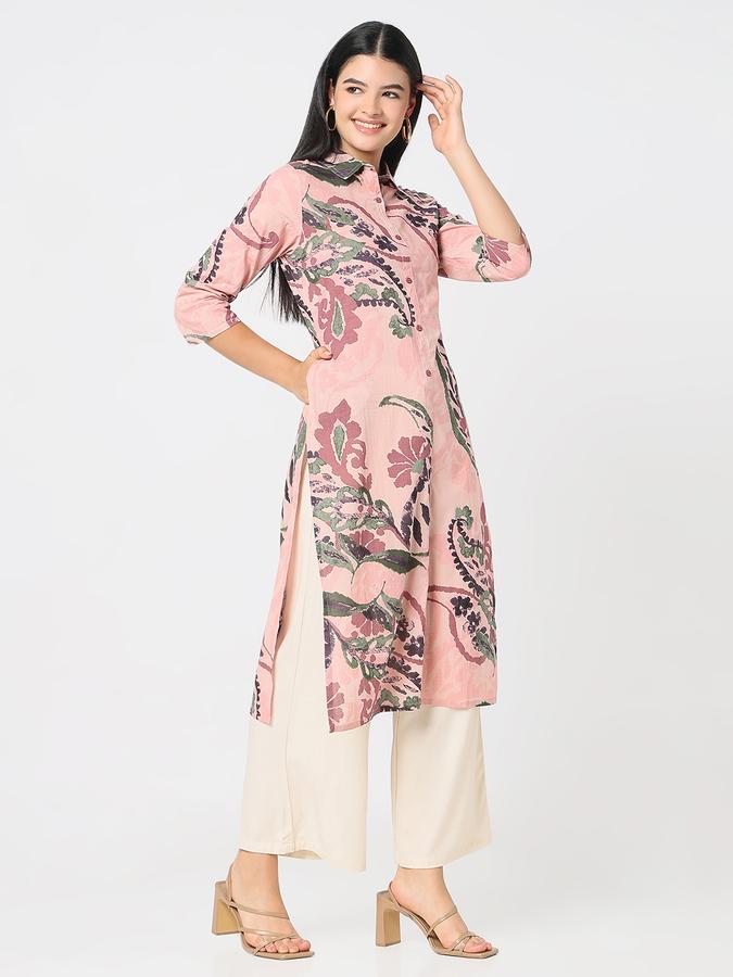 Women Printed Straight Kurta image number 3