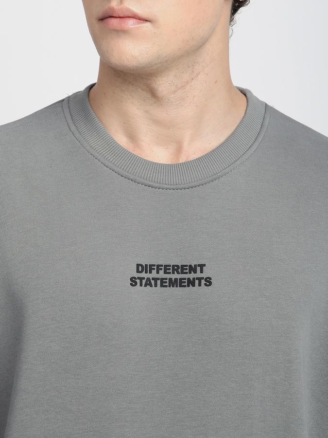 Men Cotton Blend Regular Fit Crew Neck Graphic Sweatshirt