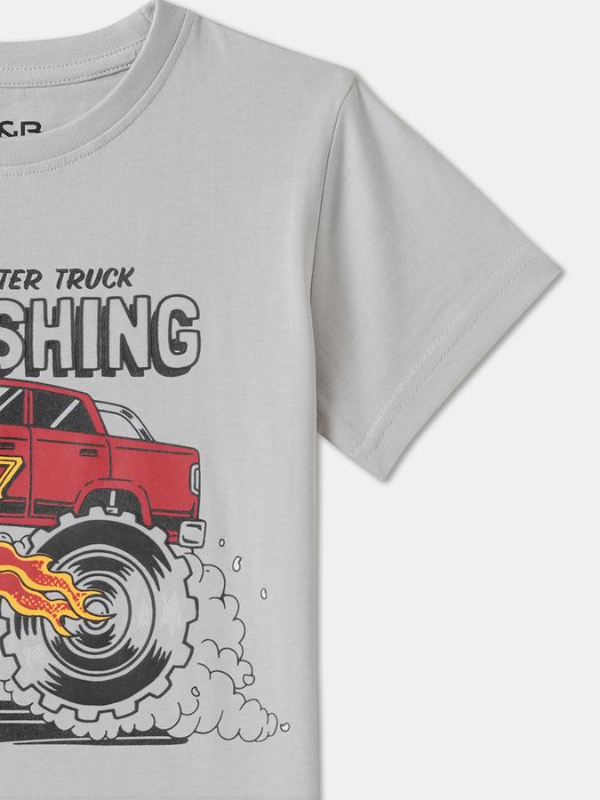 R&B BOYS PRINTED REGULAR GRAPHIC TEE image number 2
