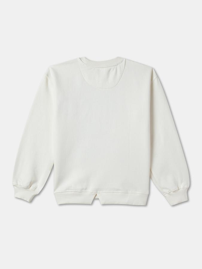 Girls Regular Fit Full Sleeves Crew Neck Graphic Print SweaT-Shirt