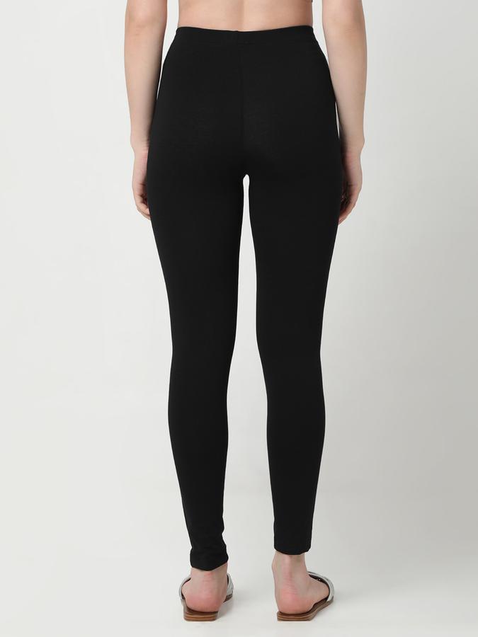 Women Cotton Skinny Fit High Rise Solid Tights