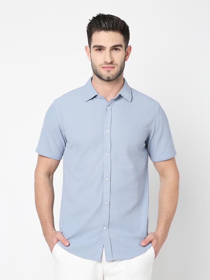 Men Regular Fit Shirt with Spread Collar image number 0