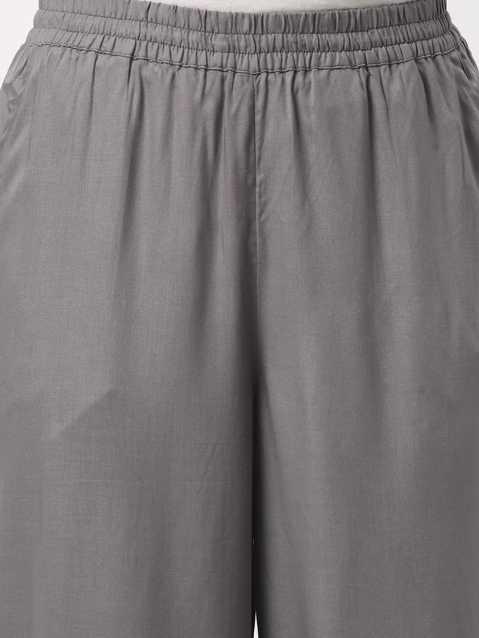 Women Rayon Harem Elasticated Embroidered Trousers