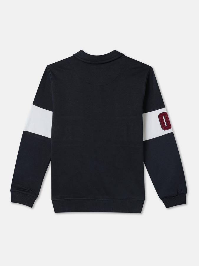 R&B Boys' Navy Colourblocked Sweatshirt