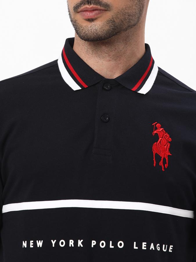 R&B Men's Colour Blocked Polo image number 3