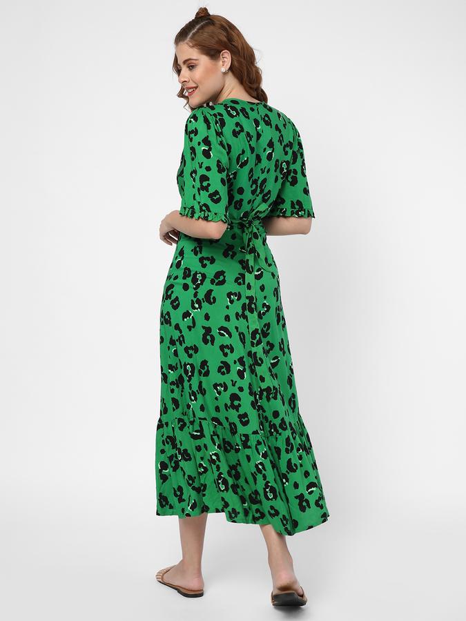 Women Viscose Wrap Maxi Floral Dress