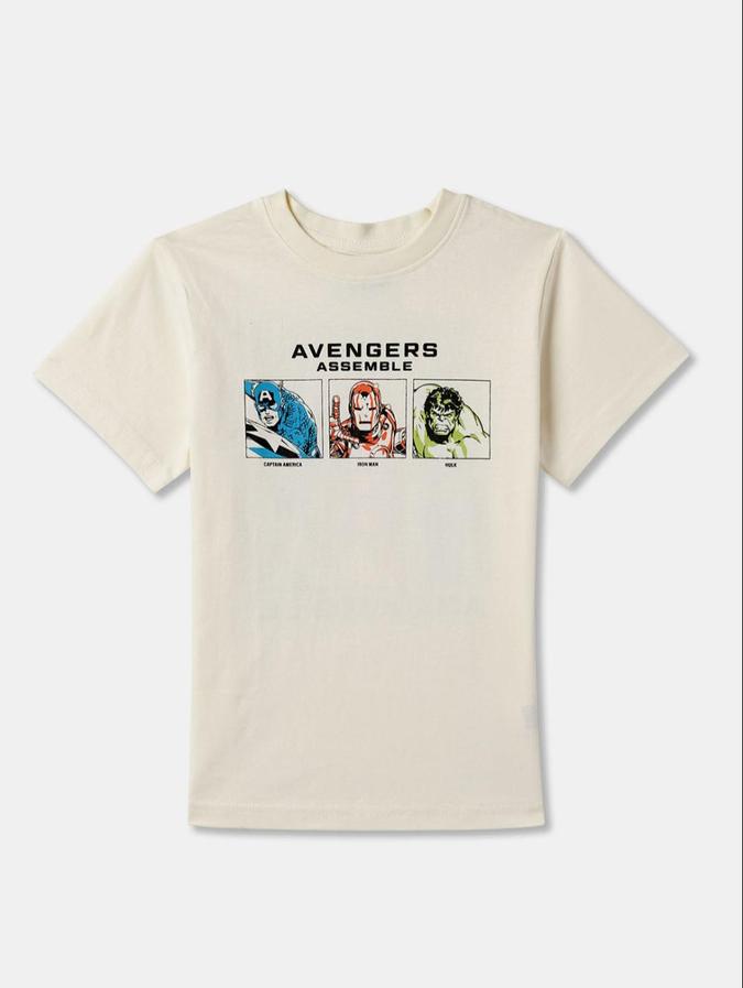 R&B White Cotton Round Neck Printed Boy T-Shirt
