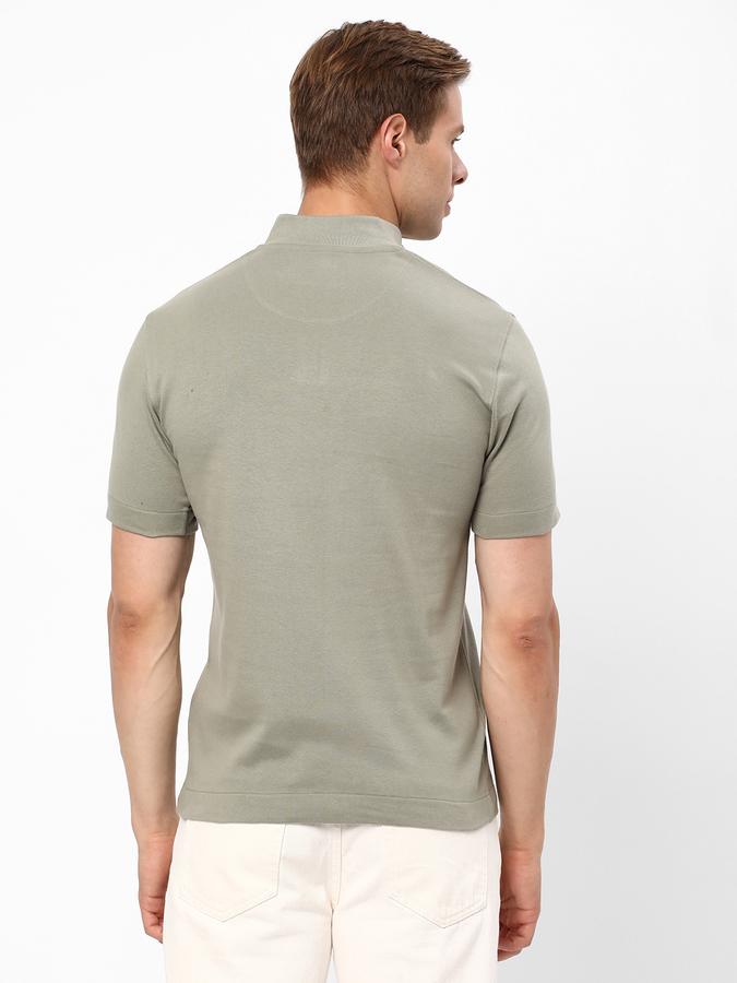 Men Slim Fit Henley-Neck T-Shirt image number 2