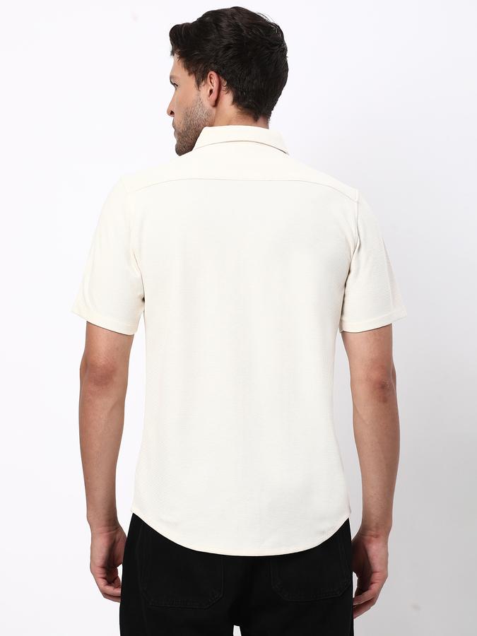 Men Regular Fit Shirt with Spread Collar data-index=
