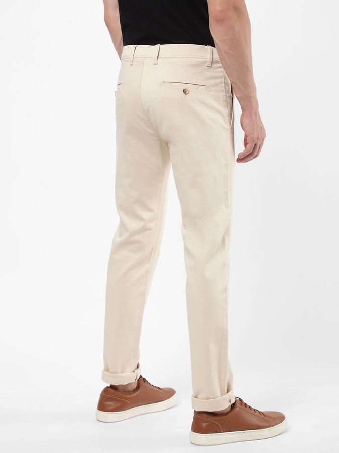 R&B Men Beige Casual Trousers image number 2