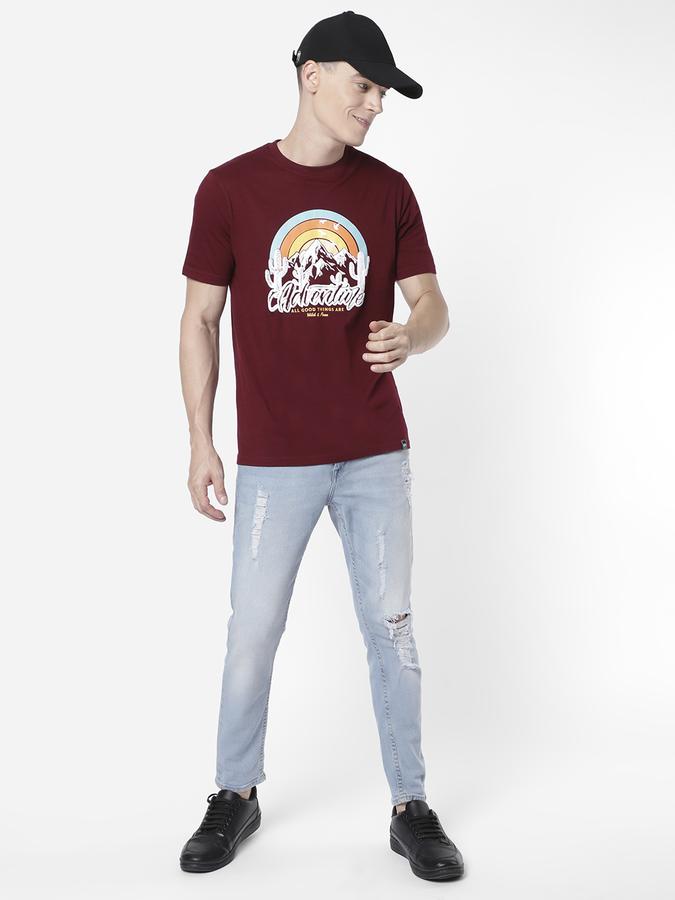 R&B Men Maroon T-Shirts image number 1