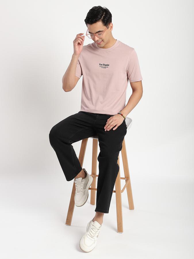 Men Cotton Regular Fit Crew Neck Graphic T-shirt