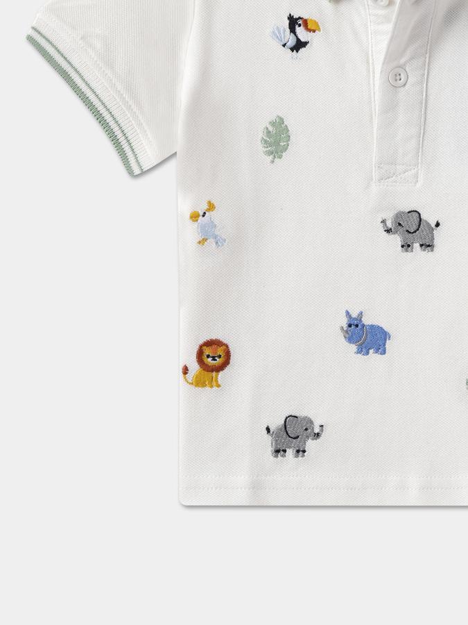 Baby Boys Self Design Pure Cotton Regular T Shirt  image number 3