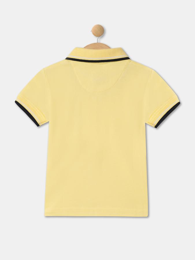 Boys Typographic Print Relaxed Fit Polo T-Shirt image number 1
