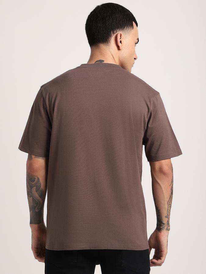 Men Cotton Relaxed Fit Crew Neck Graphic T-shirt
