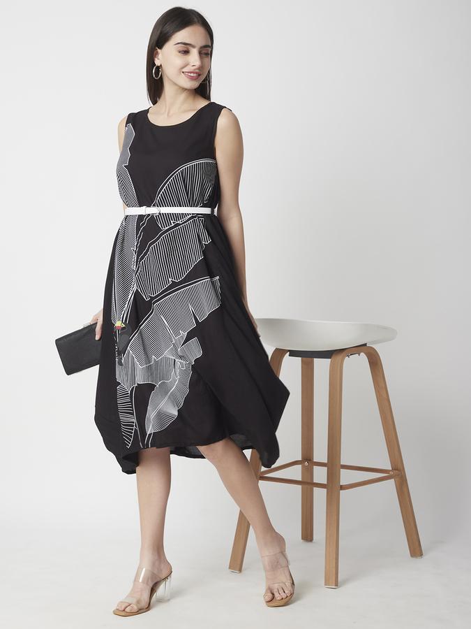 Women Viscose Printed A Line Ethnic Dress