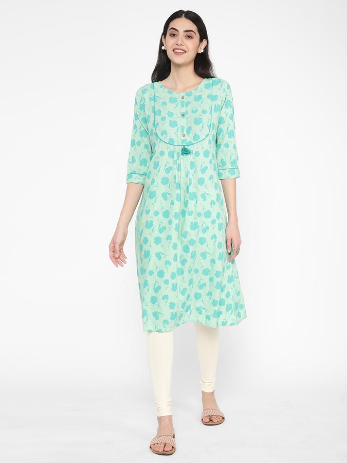 R&B Women Green Kurta image number 2
