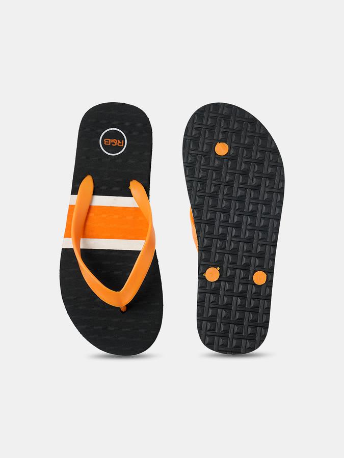 R&B Men Orange Flip Flops image number 3