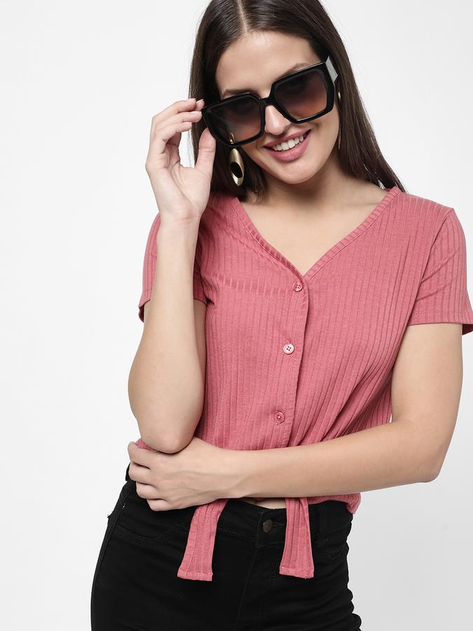 R&B Women's Printed Tie-Up Top image number 0