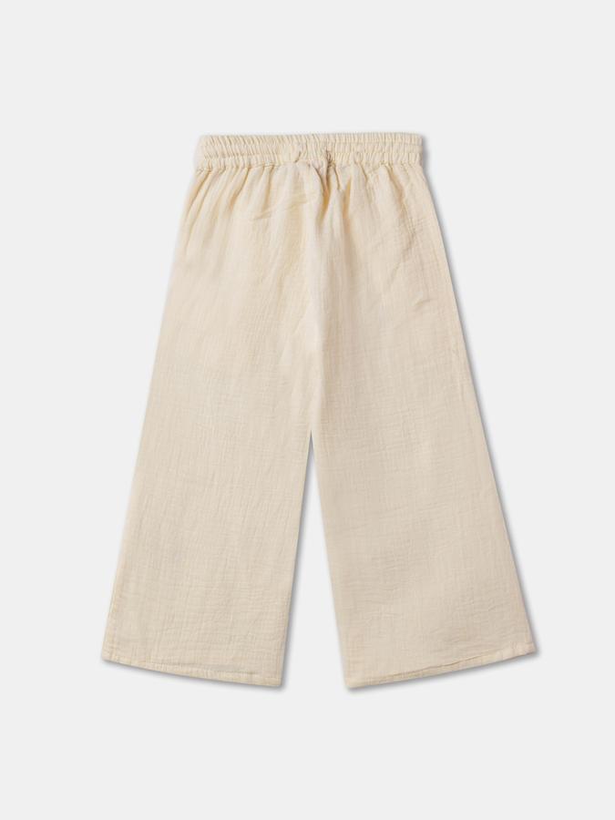 Boys Loose Fit Embroidered Drawstring Waist Trouser