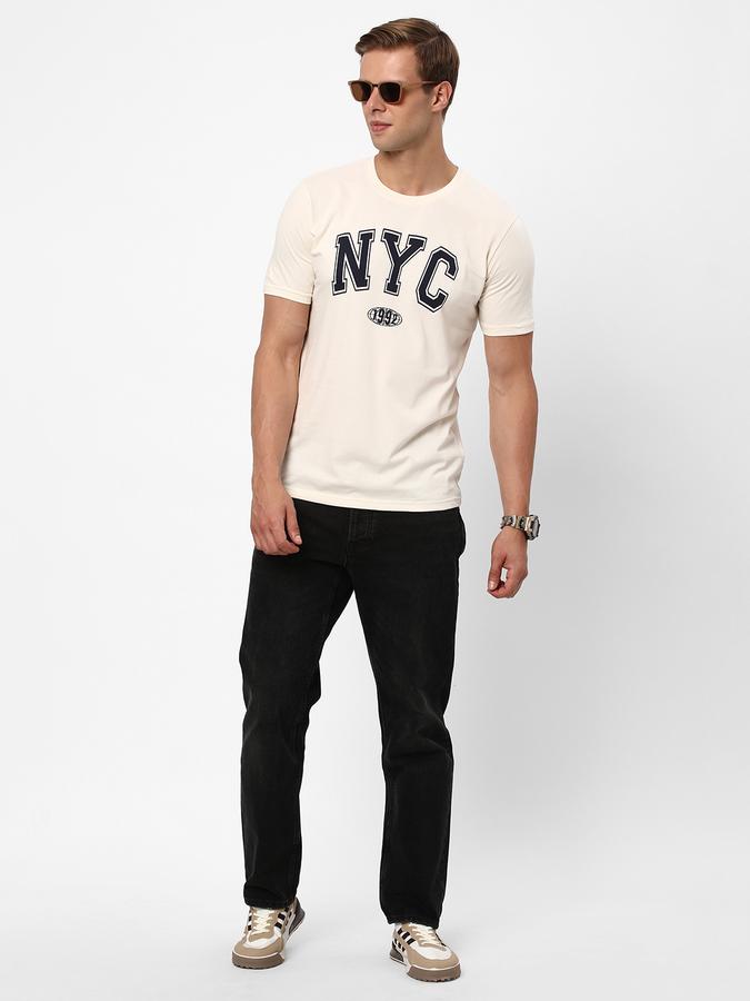 Men Printed Regular Fit Crew-Neck T-Shirt image number 1