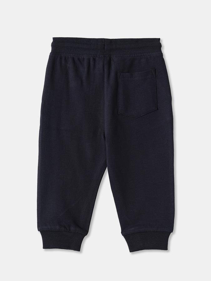 Boys Cotton Regular Fit Drawstring Waist Cuffed Hem Joggers