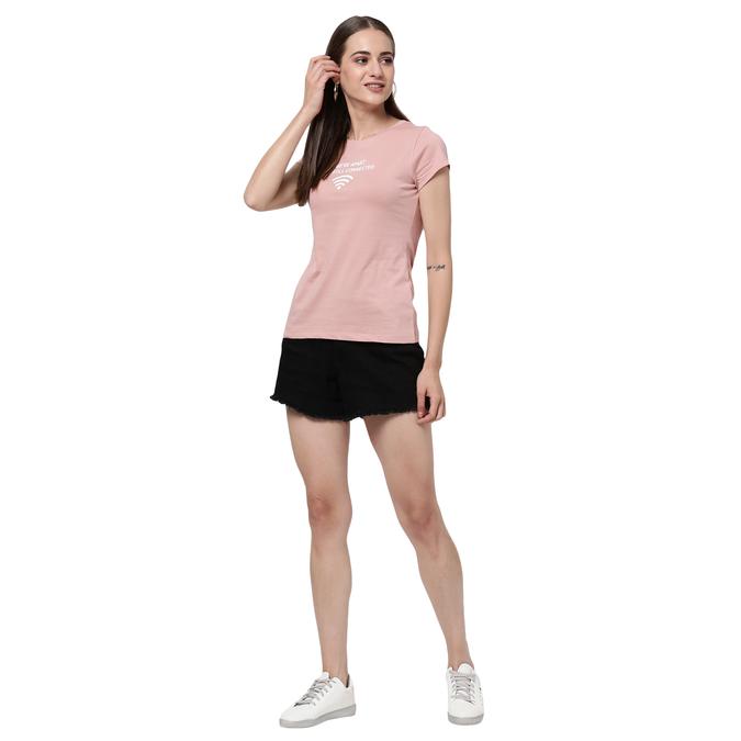 R&B Round Neck Misty Rose T-Shirt image number 2