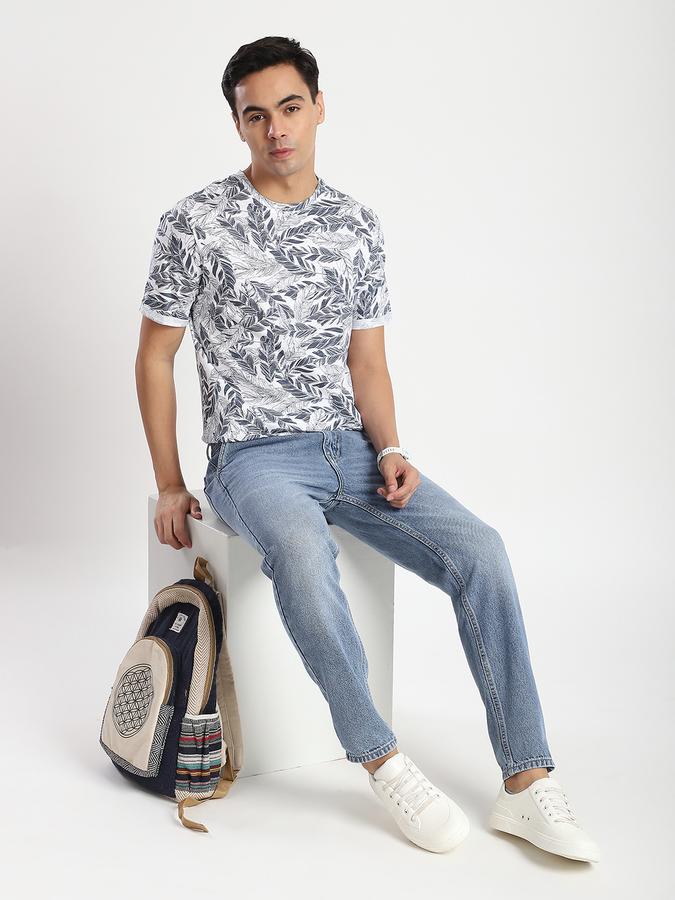 Men Cotton Regular Fit Crew Neck Graphic T-shirt