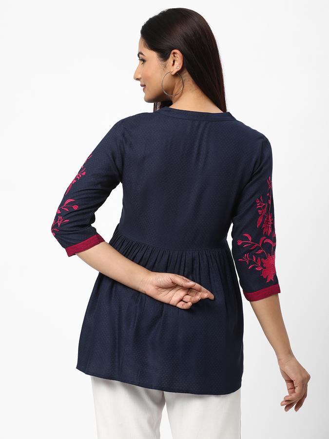R&B Women's Emb Rayon Tunic 3Q Sleeve image number 2