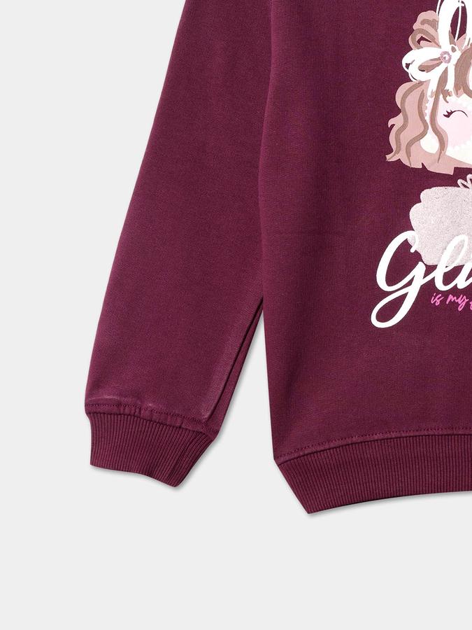 Girls Graphic Regular Fit Full Sleeve Crew Neck SweaT-Shirt