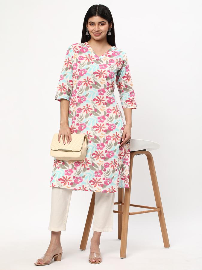 Women Micro Print Kurta image number 1