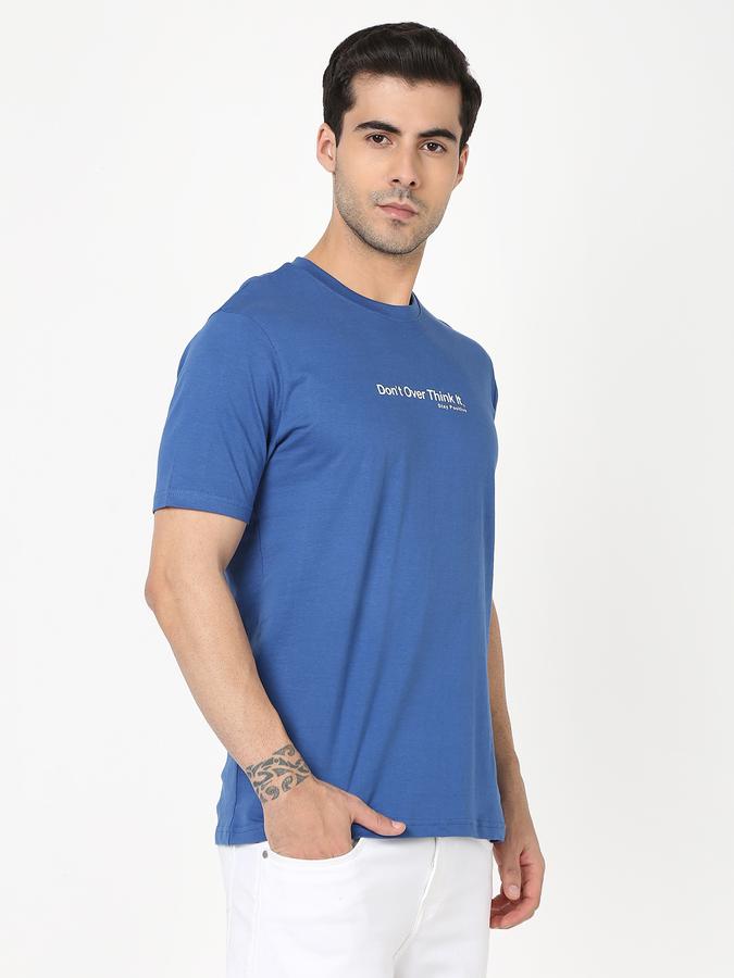 Men Typographic Print Regular Fit Crew-Neck T-Shirt image number 2