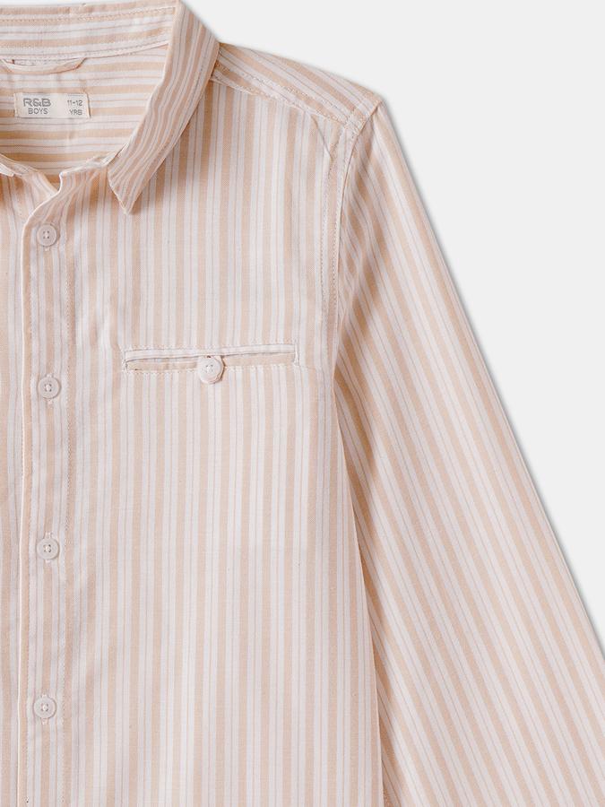 Boys Regular Fit Full Sleeve Button-Down Collar Shirt
