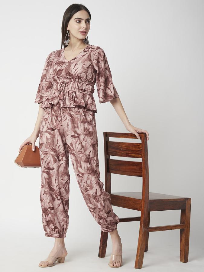 Women Viscose Jogger Elasticated Waist Printed Trousers